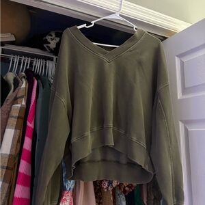 Olive Green Aerie Crewneck